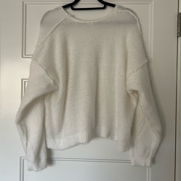 Free People Princess Sweater Bright White - Picture 3 of 3